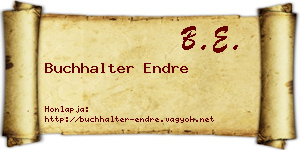 Buchhalter Endre névjegykártya